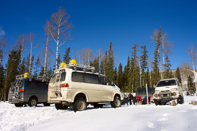The wagons circled for lunch.