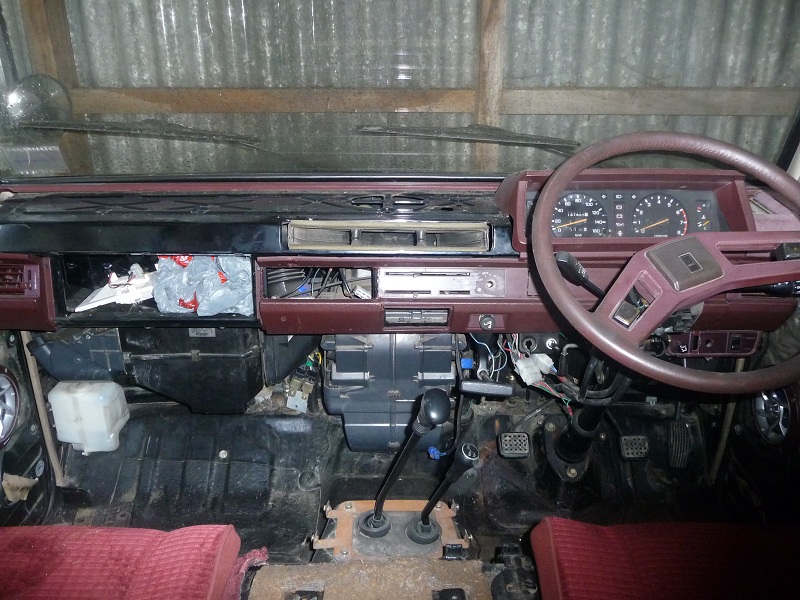 removed old tape player to make room for mp3 player and dash removed to mount new dash i still have to make.lots of other goodies going in here that i will add as i do so