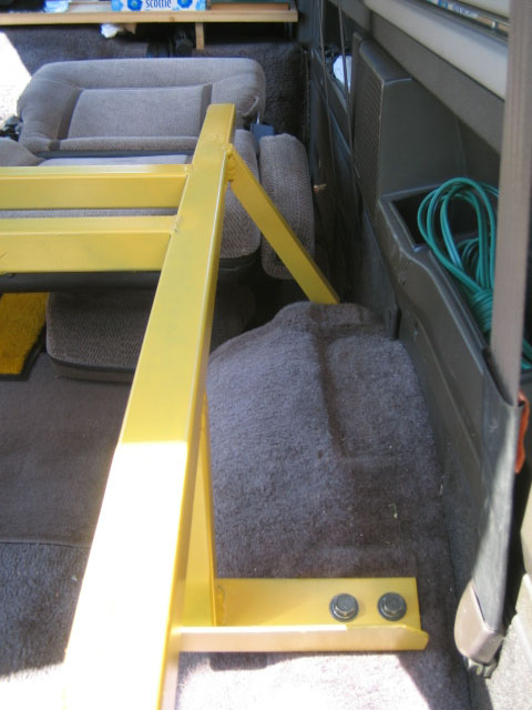 Bolted in place.