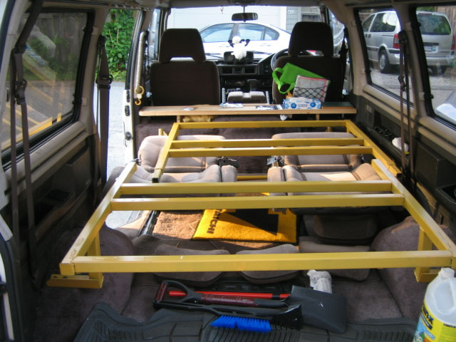 The frame before being joined together.