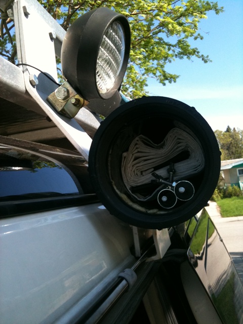 All rolled up in 4&quot; pvc.