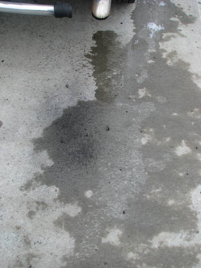 Black marks (picture did not turn out too well as snow is melting with it, but you get the hint)
