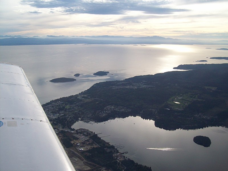 Sechelt and Porpoise Bay from 4500 feet.