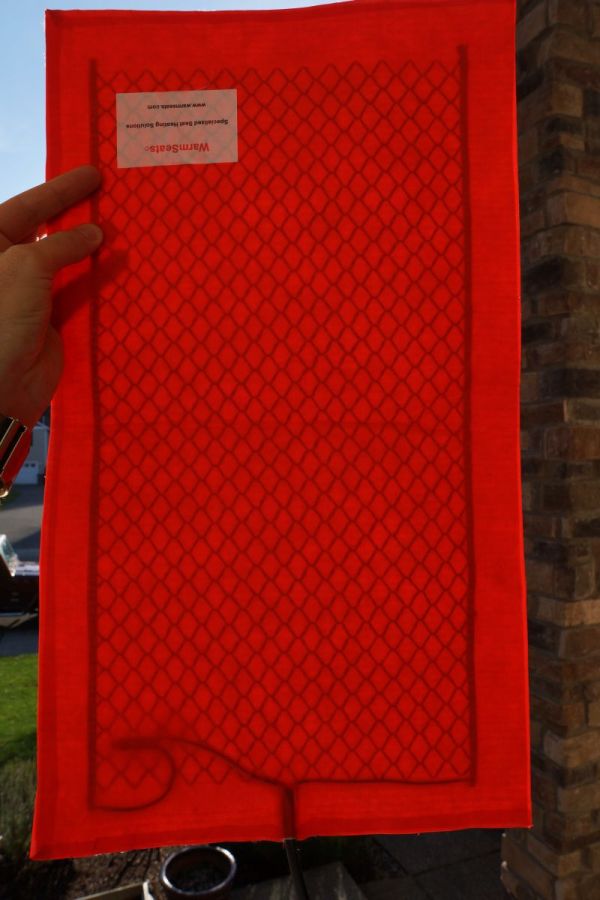 The "waterproof" heated seat pad