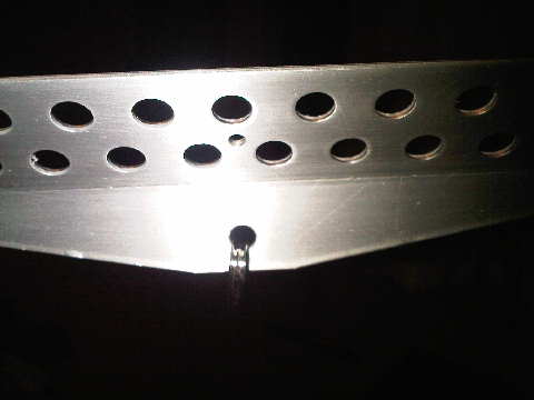 Went to army navy for stainless hardware.. Down rigger stuff works well stainless cable split swivels etc to anchor the ends of the flaps to the body so they don't swing forward and hit my tire.. just like them authentic fancy JAOS ones!