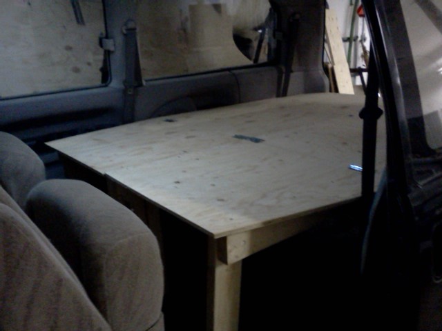 Completed double sized bed platform