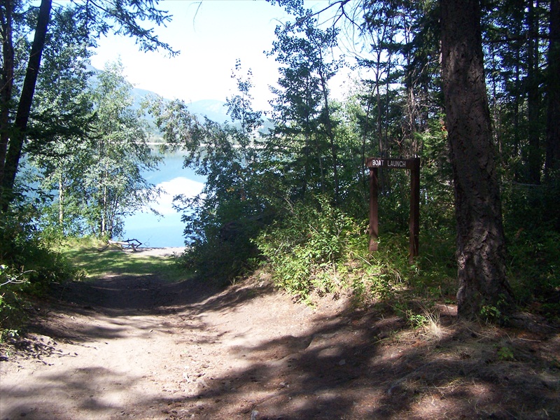 Boat launch and pebble beach