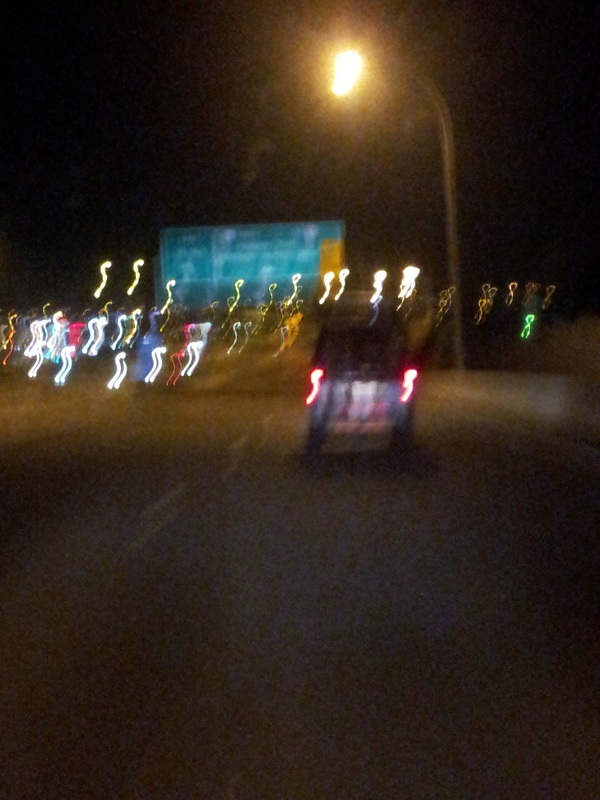 Sketchy highway pic. Tried to get the rig in action. Failed miserably. Almost missed the exit waving goodbye, and might have cut nxski off. SO SORRY!