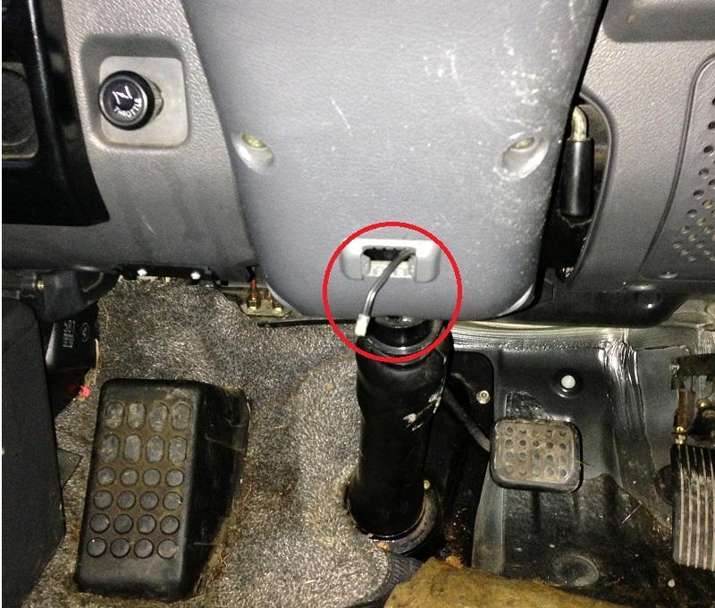 Steering column hangy thingy