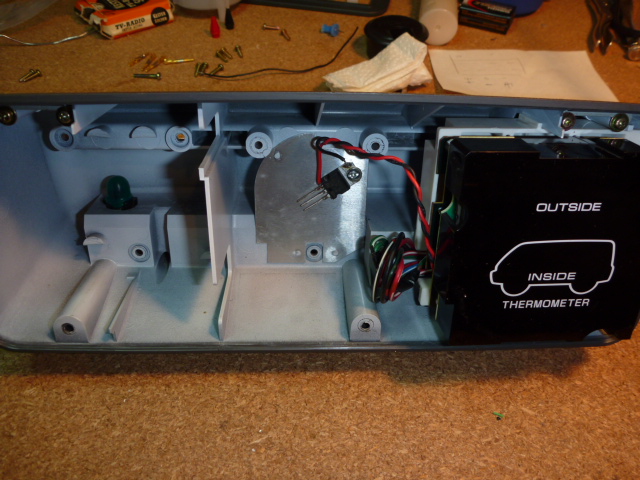 Delica's thermometer reinstalled, with 3-tab regulator.