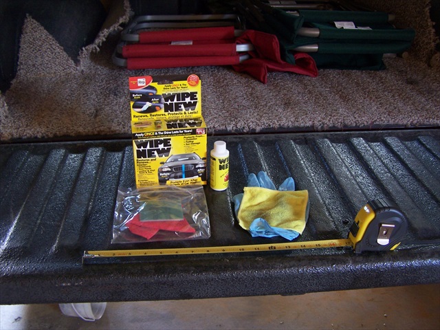 Wipe New package contains everything to use it for plastic etc. and a headlight restore kit.