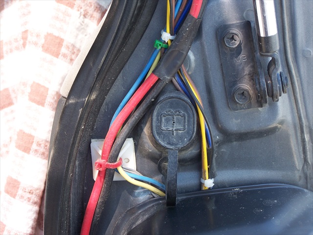 Small wiring through tail light