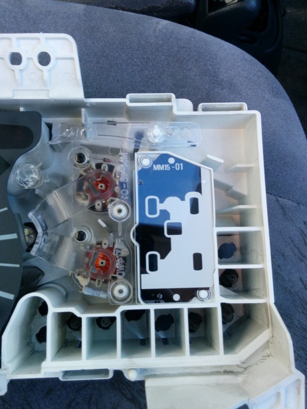 Behind the faceplate (from the front)