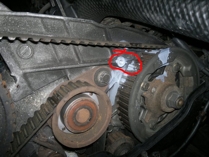 mark the fuel pump position