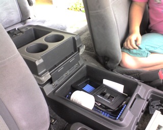 'Backwards' cup holders