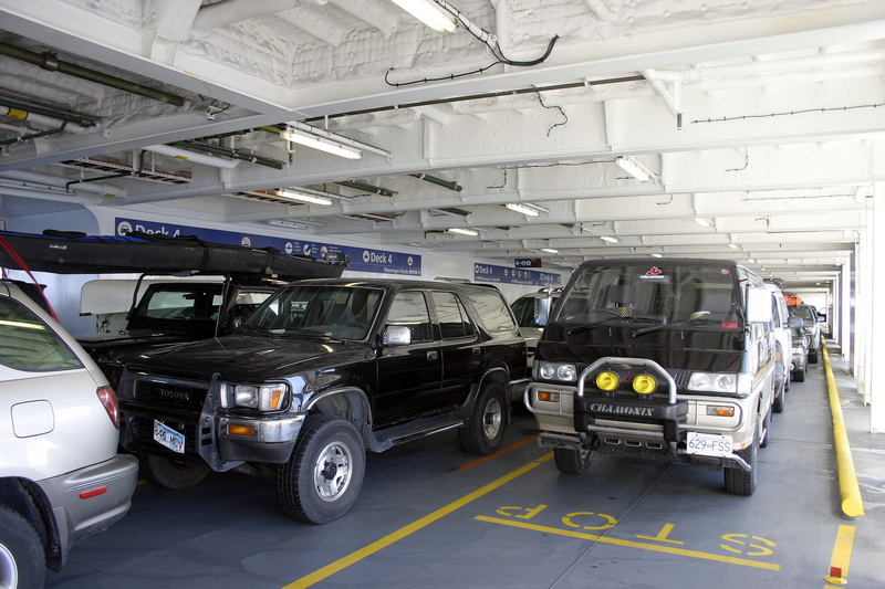 On a ferry