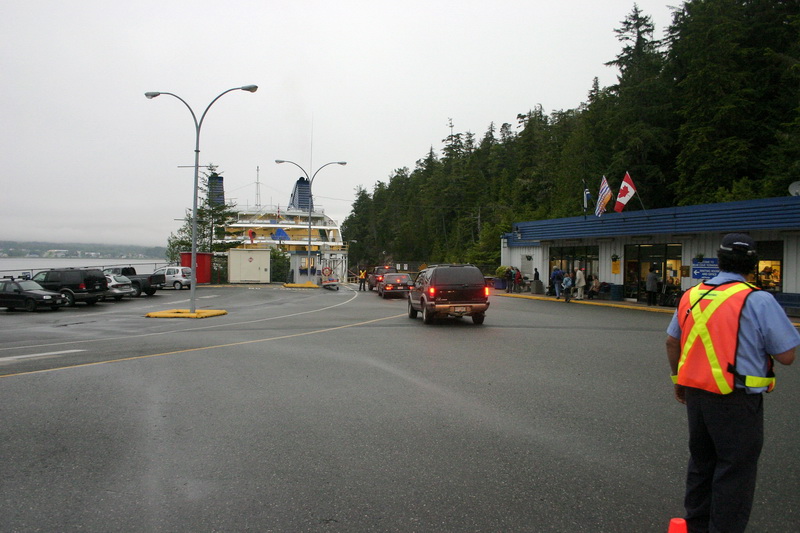 Boarding Northern Adventure in Port Hardy.