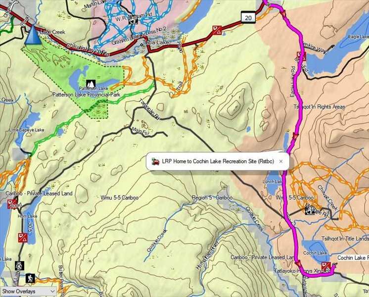 Expanded map of the Area