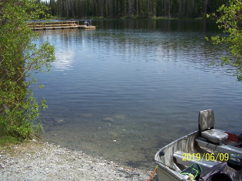 Boat launch and wharf in distance