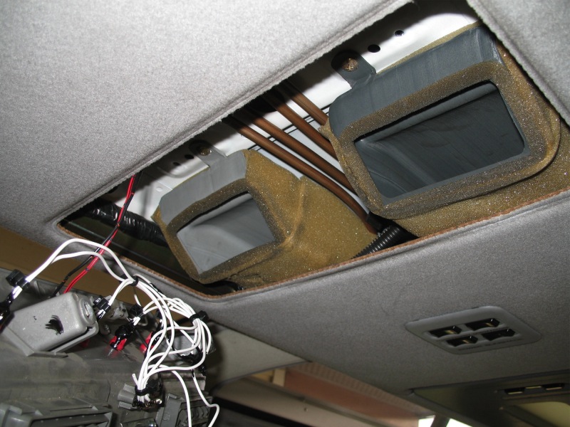 View of overhead ventilation tubing (this is only cool air, direct from outside).