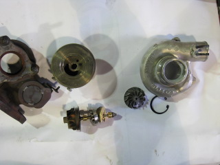 Turbocharger components after &quot;SONIC&quot; Cleaning.