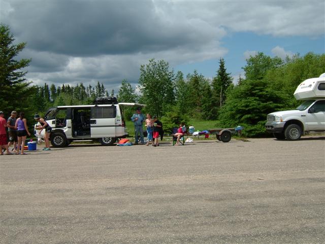 Lunch time at the vehicles
