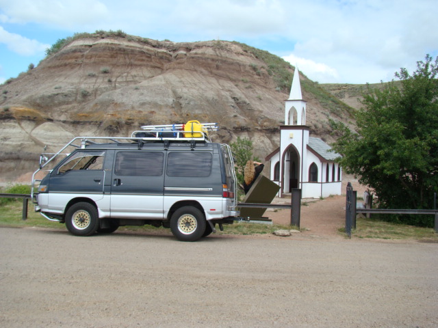 Delica and Little Church.JPG
