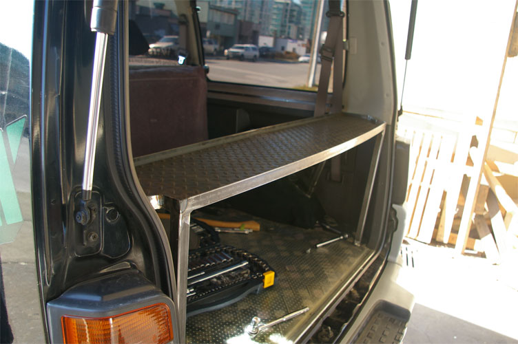 How the base of the unit sits in the cargo bay.