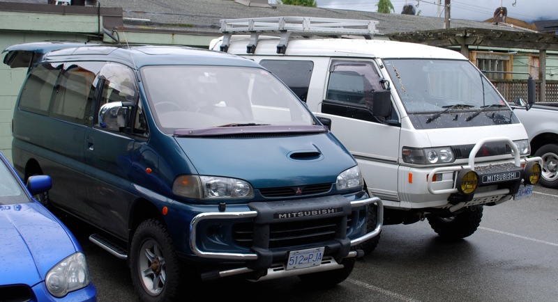 The two out-of-line: the one side of the lot was already full by the time these two got there.