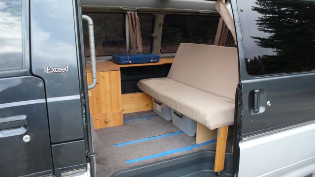 Seat-bed in upright position