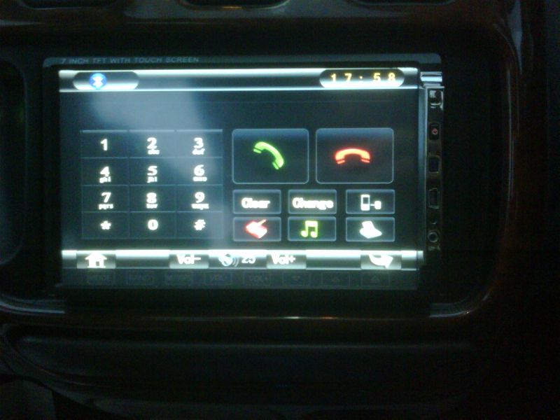The Bluetooth Phone Screen. This is the same screen you see when playing music off of your iPod or iPhone via bluetooth. (The iPod plug-in screen is different)