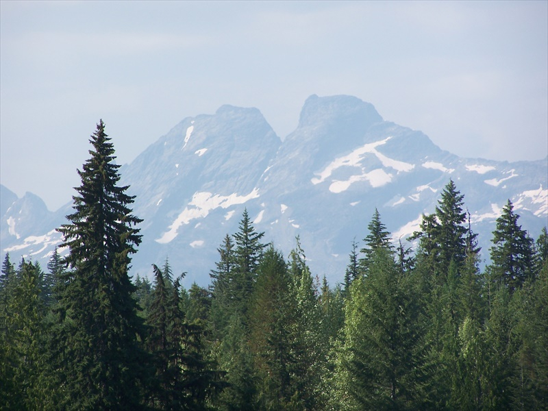 View of mountains to the north