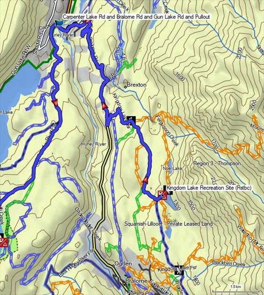 Route from Goldbridge