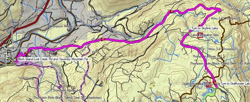 Route to Skyline &amp; Graffunder lakes