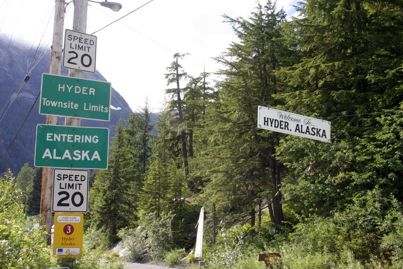 Gates to Hyder, Alaska.