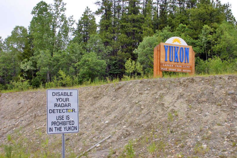 Entering Yukon in Watson Lake.