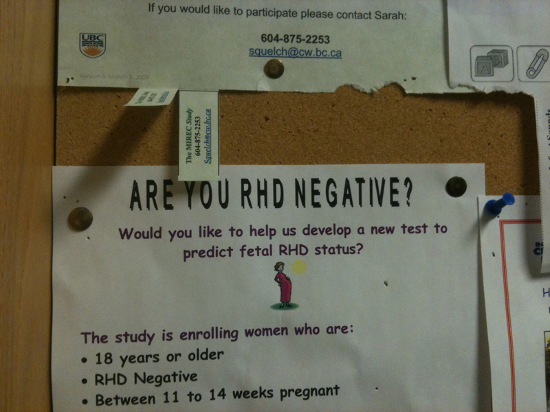 Clinical trial @ BC Womens